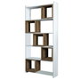 Hanah Home Estantería Moderna Blanco y Nogal